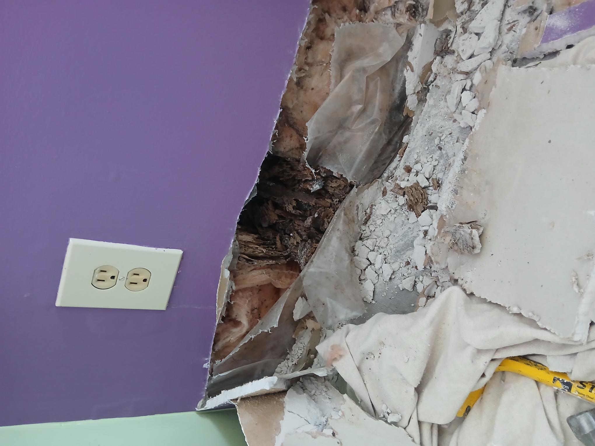 Wall repair — In Progress